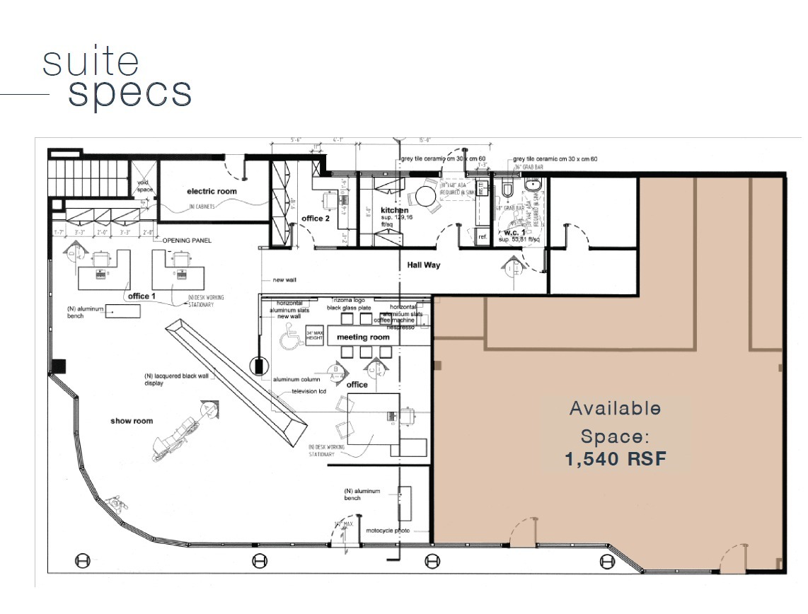 9230 W Olympic Blvd, Beverly Hills, CA à louer Plan d’étage- Image 1 de 1