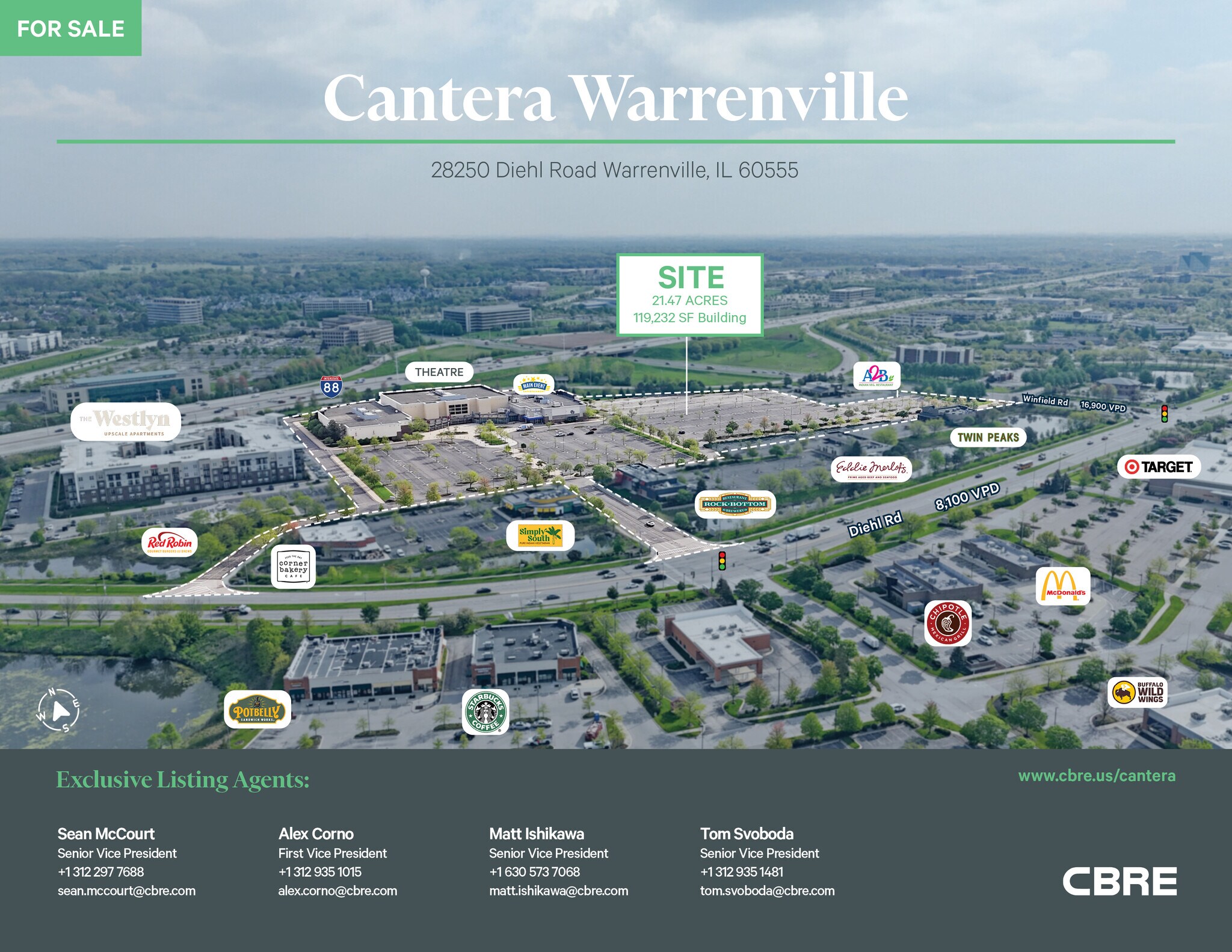 SWC I-88 & Diehl Road, Warrenville, IL for sale Building Photo- Image 1 of 9