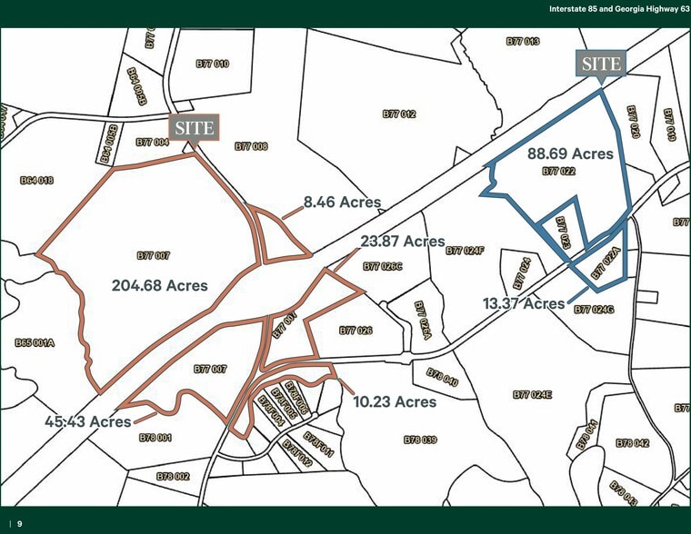 GA Hwy Land portfolio of 3 properties for sale on LoopNet.ca - Plat Map - Image 3 of 4