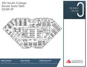 301 S College St, Charlotte, NC à louer Plan d’étage- Image 1 de 1