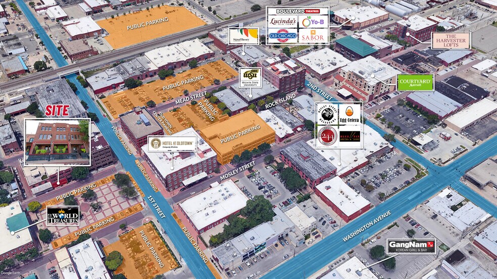 143 N Rock Island St, Wichita, KS à vendre - Aérien - Image 2 de 2