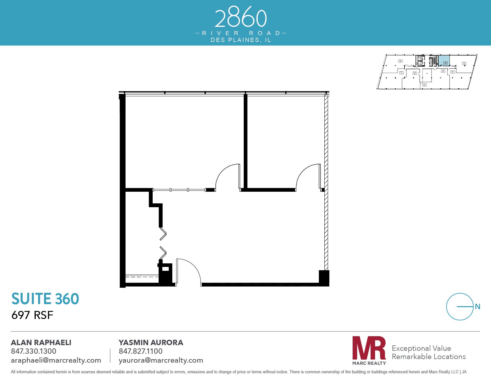 2860 S River Rd, Des Plaines, IL à louer Plan d’étage- Image 1 de 1