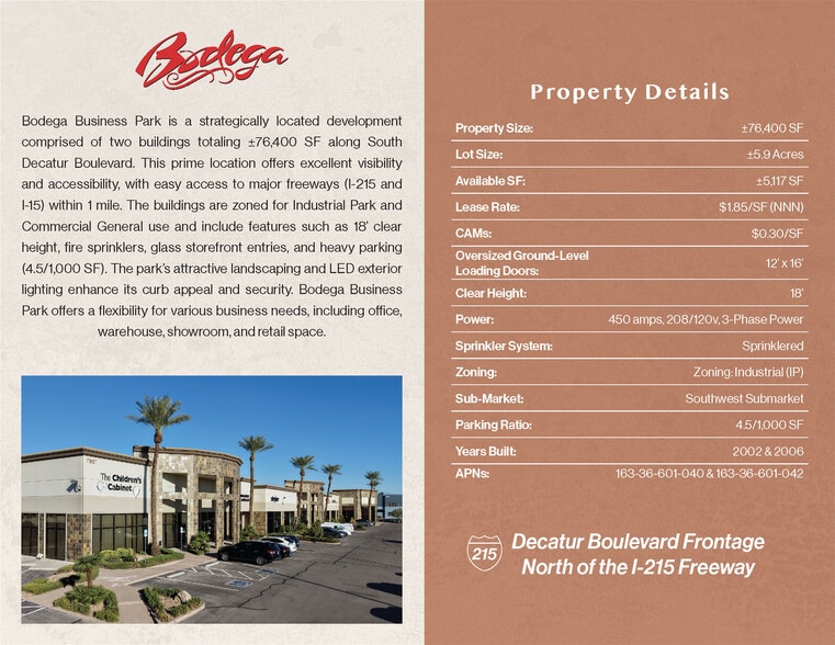 6001 S Decatur Blvd, Las Vegas, NV for lease - Other - Image 3 of 6