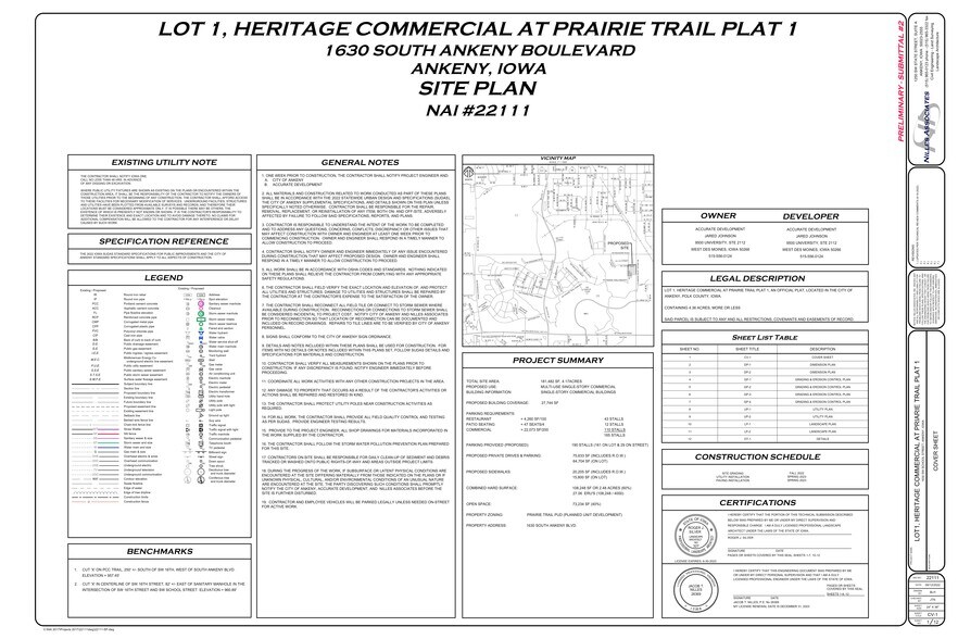 1630 S Ankeny Blvd, Ankeny, IA à louer - Plan de site - Image 1 de 10