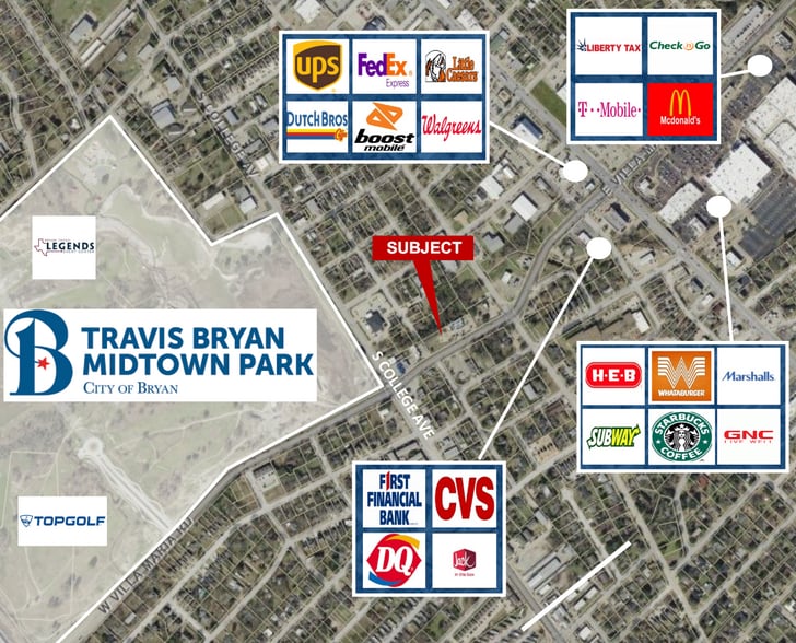 206 E Villa Maria Rd, Bryan, TX for lease - Aerial - Image 3 of 3