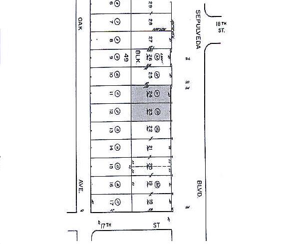 1721-1725 N Sepulveda Blvd, Manhattan Beach, CA à louer - Plan cadastral - Image 2 de 4