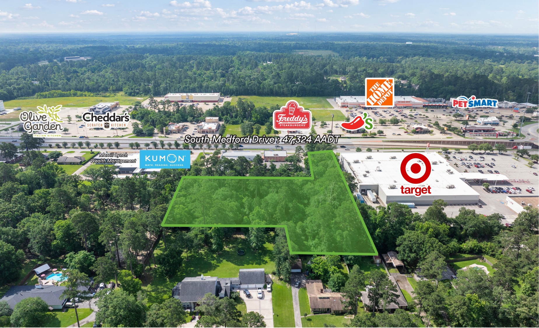 Off Loop 287 South Medford Drive, Lufkin, TX à vendre Aérien- Image 1 de 22