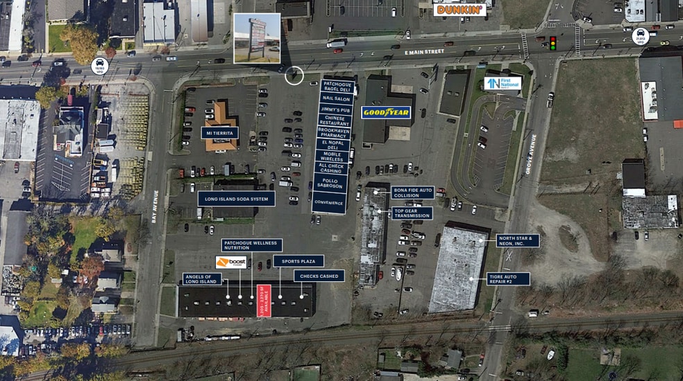 350 E Main St, Patchogue, NY for lease - Aerial - Image 2 of 3