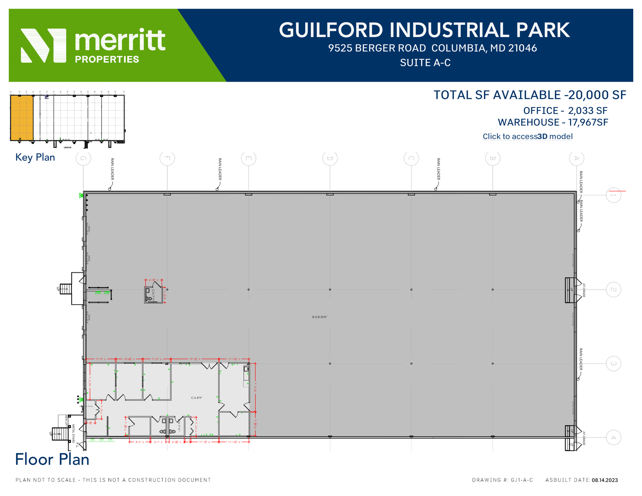 9525 Berger Rd, Columbia, MD à louer Plan d  tage- Image 1 de 1