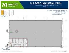 9525 Berger Rd, Columbia, MD à louer Plan d  tage- Image 1 de 1