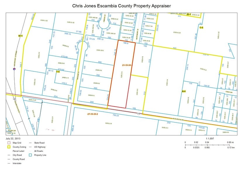 200 W Burgess Rd, Pensacola, FL for sale - Plat Map - Image 2 of 9