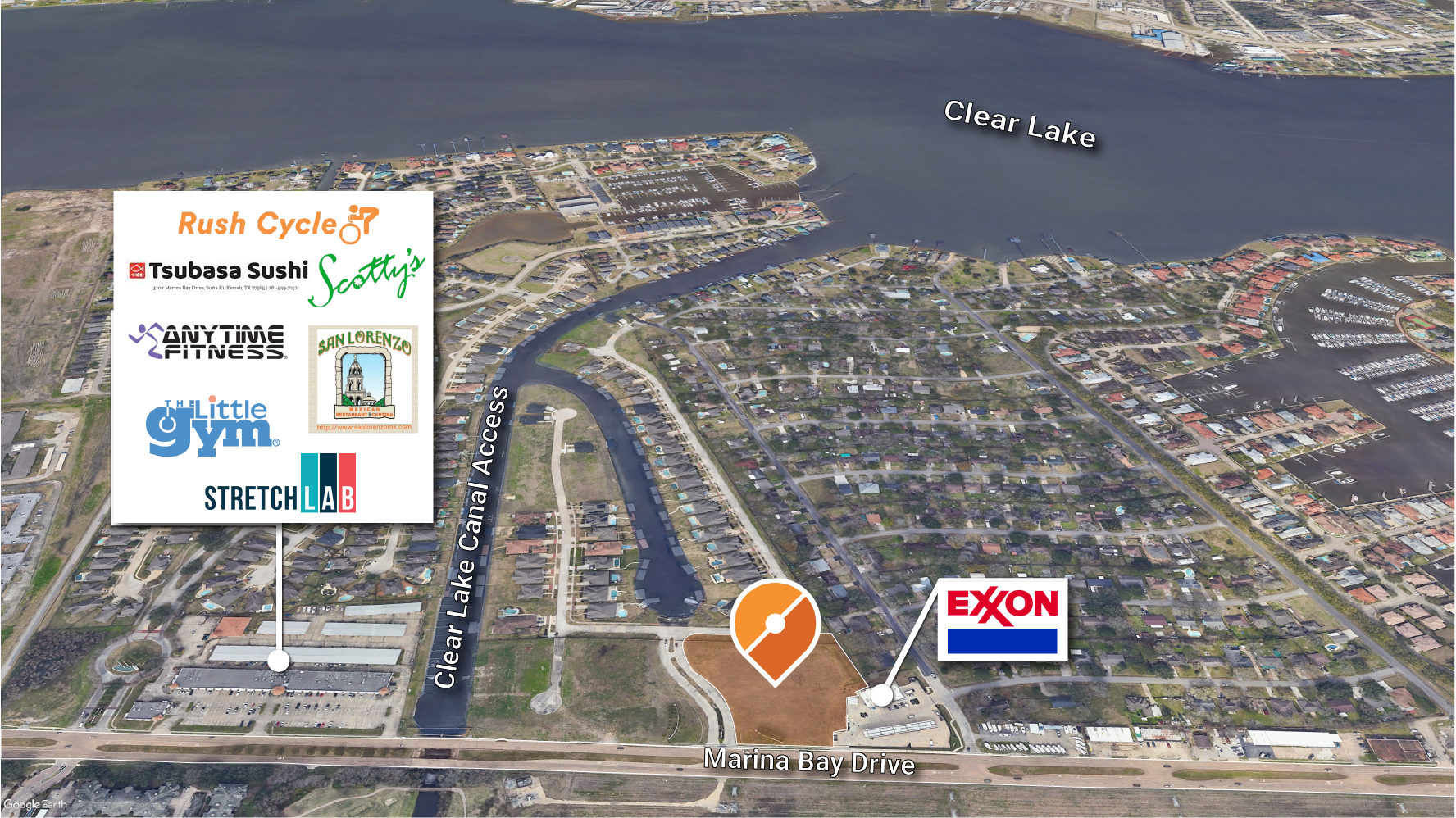 Nec Marina Bay Drive & Cypress Bay Blvd, Kemah, TX à vendre Aérien- Image 1 de 3