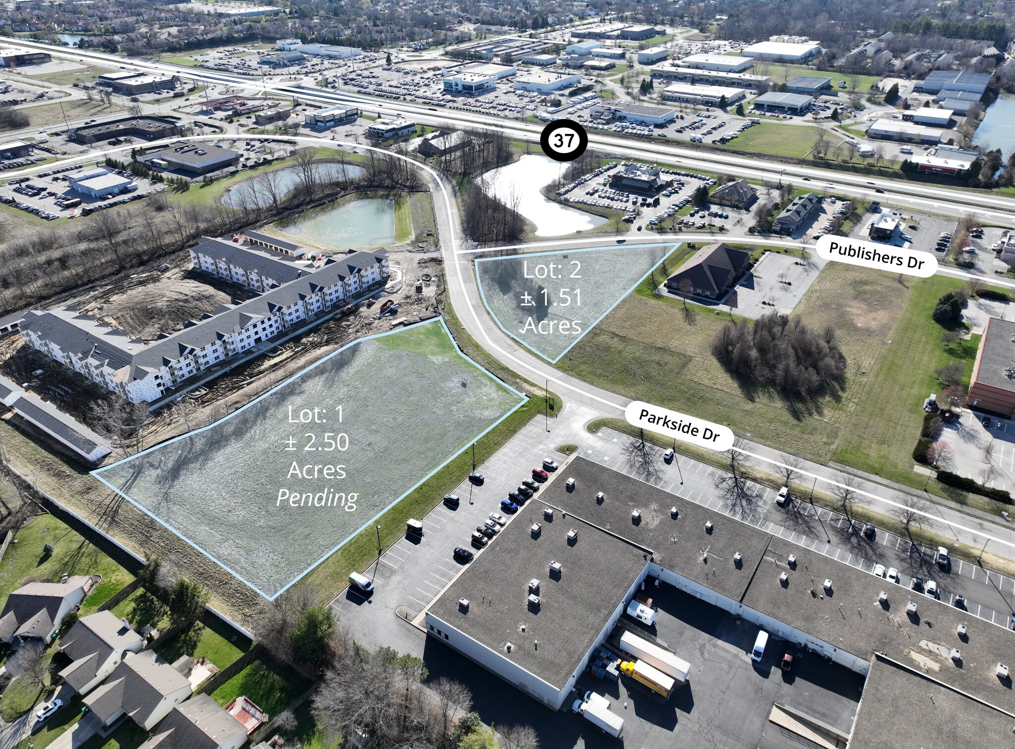 Parkside Dr, Fishers, IN for sale Aerial- Image 1 of 2