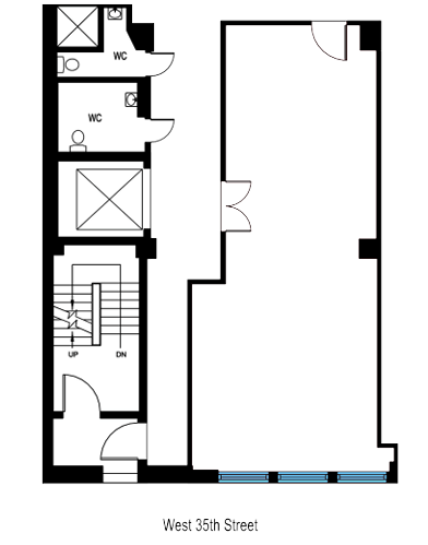 213 W 35th St, New York, NY à louer Plan d  tage- Image 1 de 2