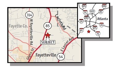 155 N 85 Pky, Fayetteville, GA - Aerial map view