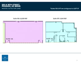 555 N 18th St, Phoenix, AZ à louer Plan d’étage- Image 1 de 1