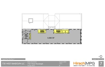 732 W Randolph St, Chicago, IL à louer Plan d’étage- Image 1 de 4