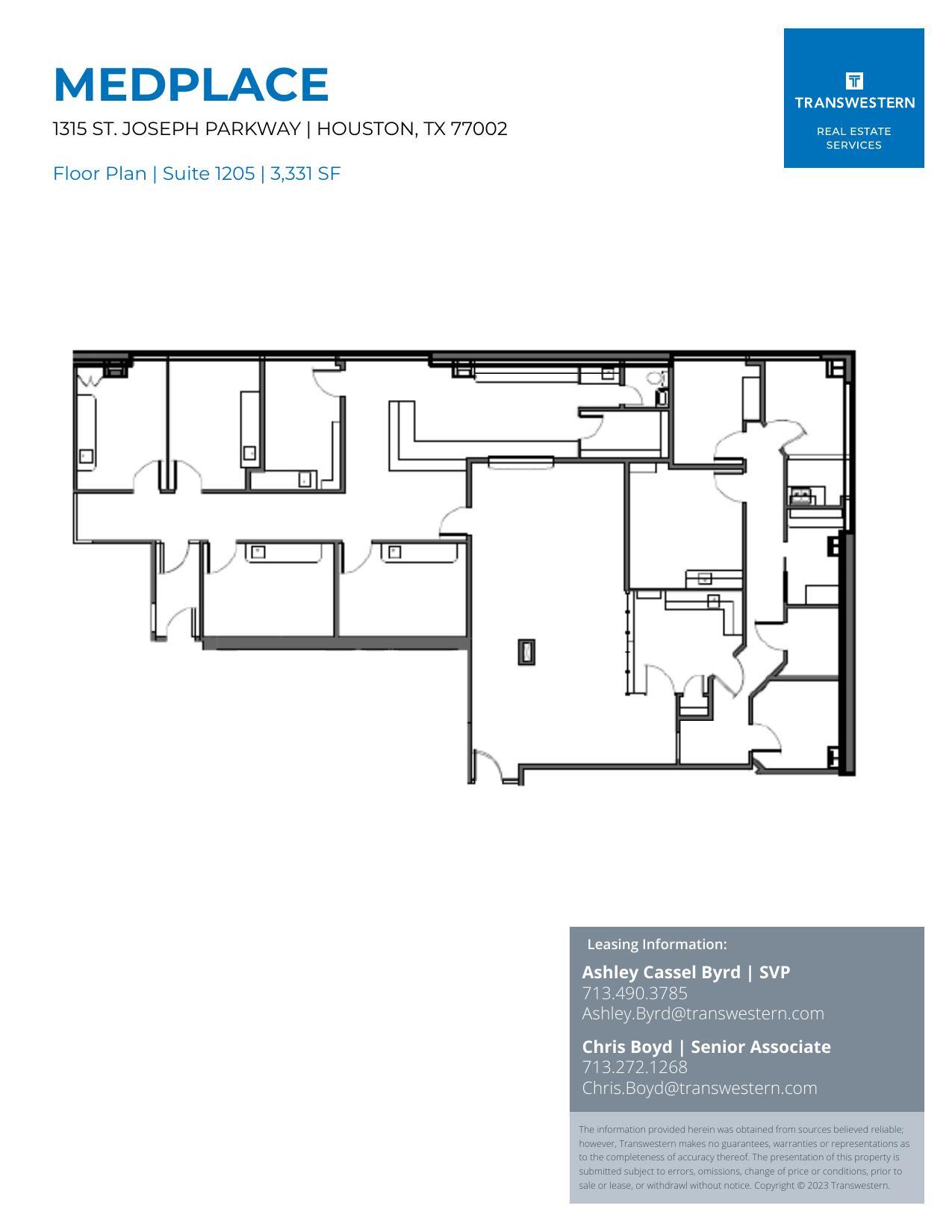 1315 St Joseph Pky, Houston, TX for lease Floor Plan- Image 1 of 2