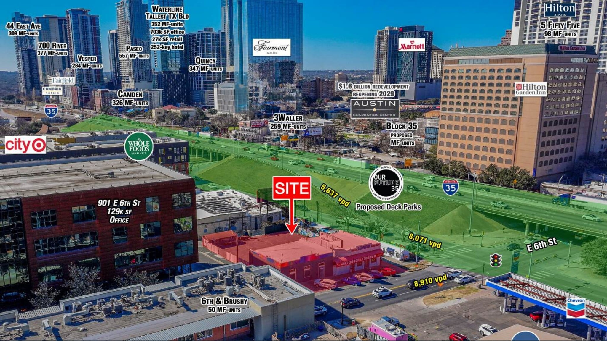 809 E 6th St, Austin, TX for lease Aerial- Image 1 of 8