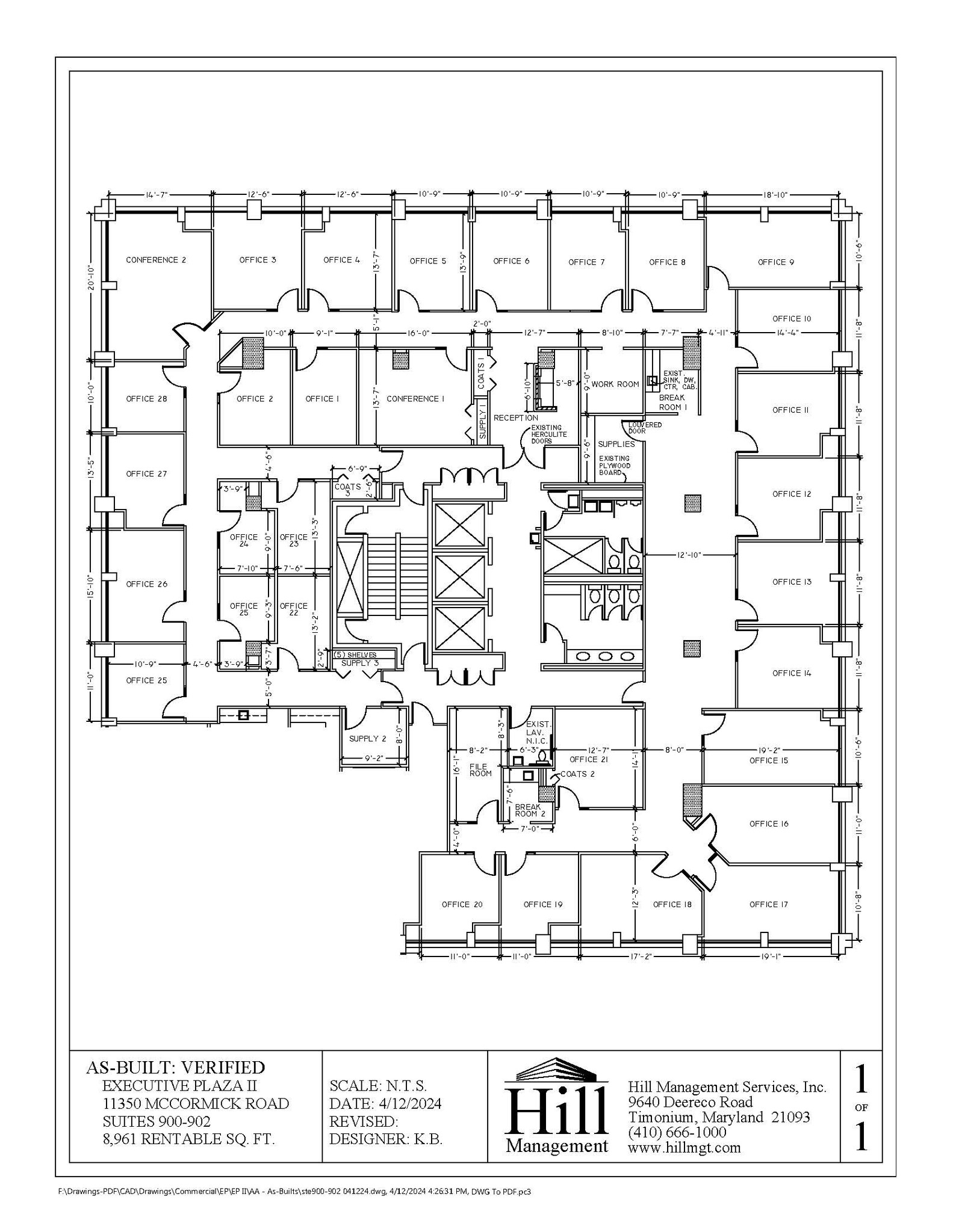 11350 McCormick Rd, Hunt Valley, MD for lease Floor Plan- Image 1 of 1