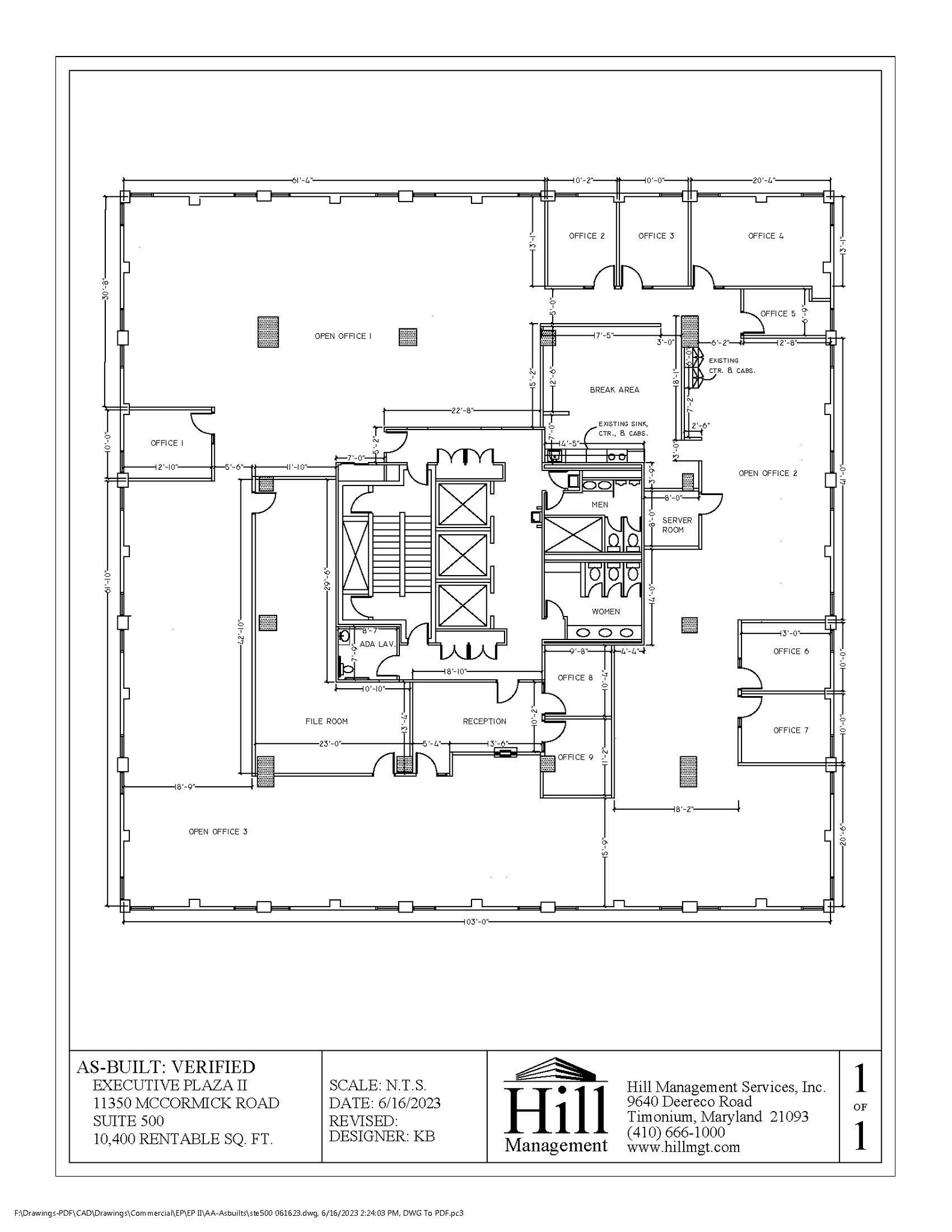 11350 McCormick Rd, Hunt Valley, MD à louer Plan d’étage- Image 1 de 1