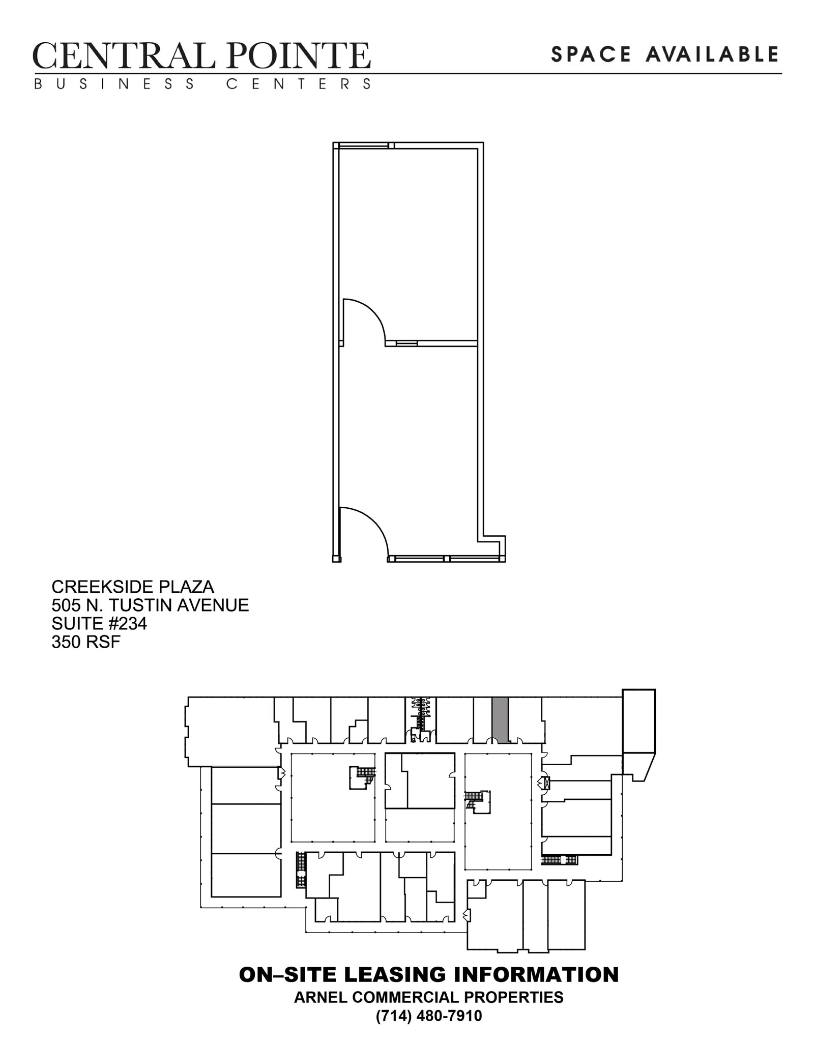 505 N Tustin Ave, Santa Ana, CA à louer Plan d’étage- Image 1 de 1