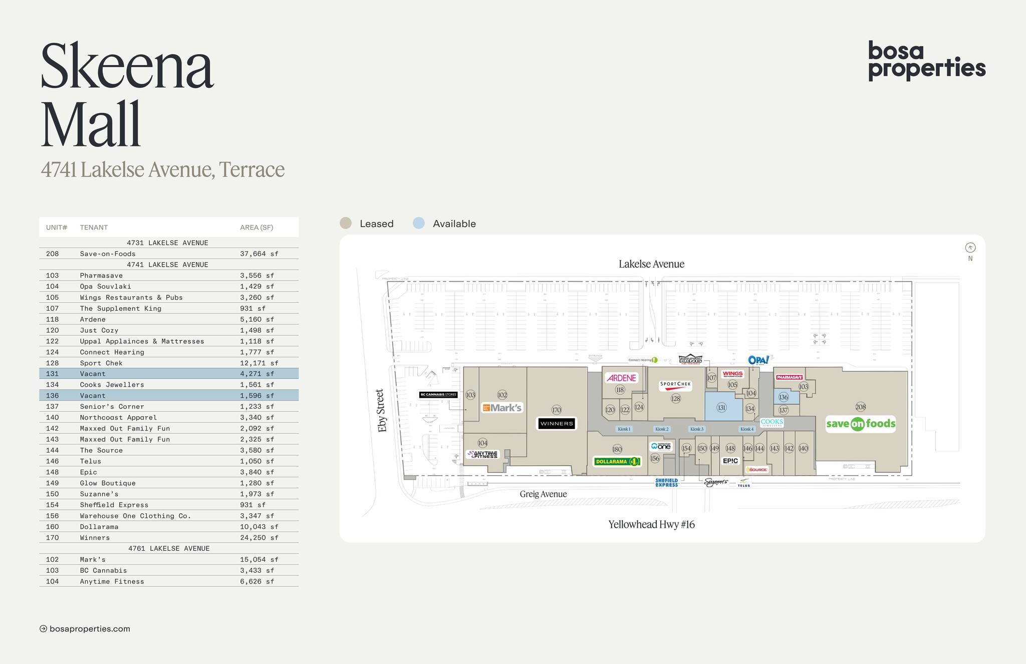 4741 Lakelse Ave, Terrace, BC for lease Site Plan- Image 1 of 1