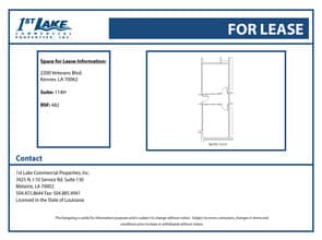 2200 Veterans Memorial Blvd, Kenner, LA à louer Plan d’étage- Image 1 de 1
