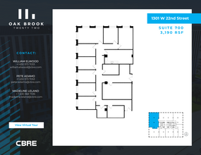 1301 W 22nd St, Oak Brook, IL for lease Floor Plan- Image 1 of 9