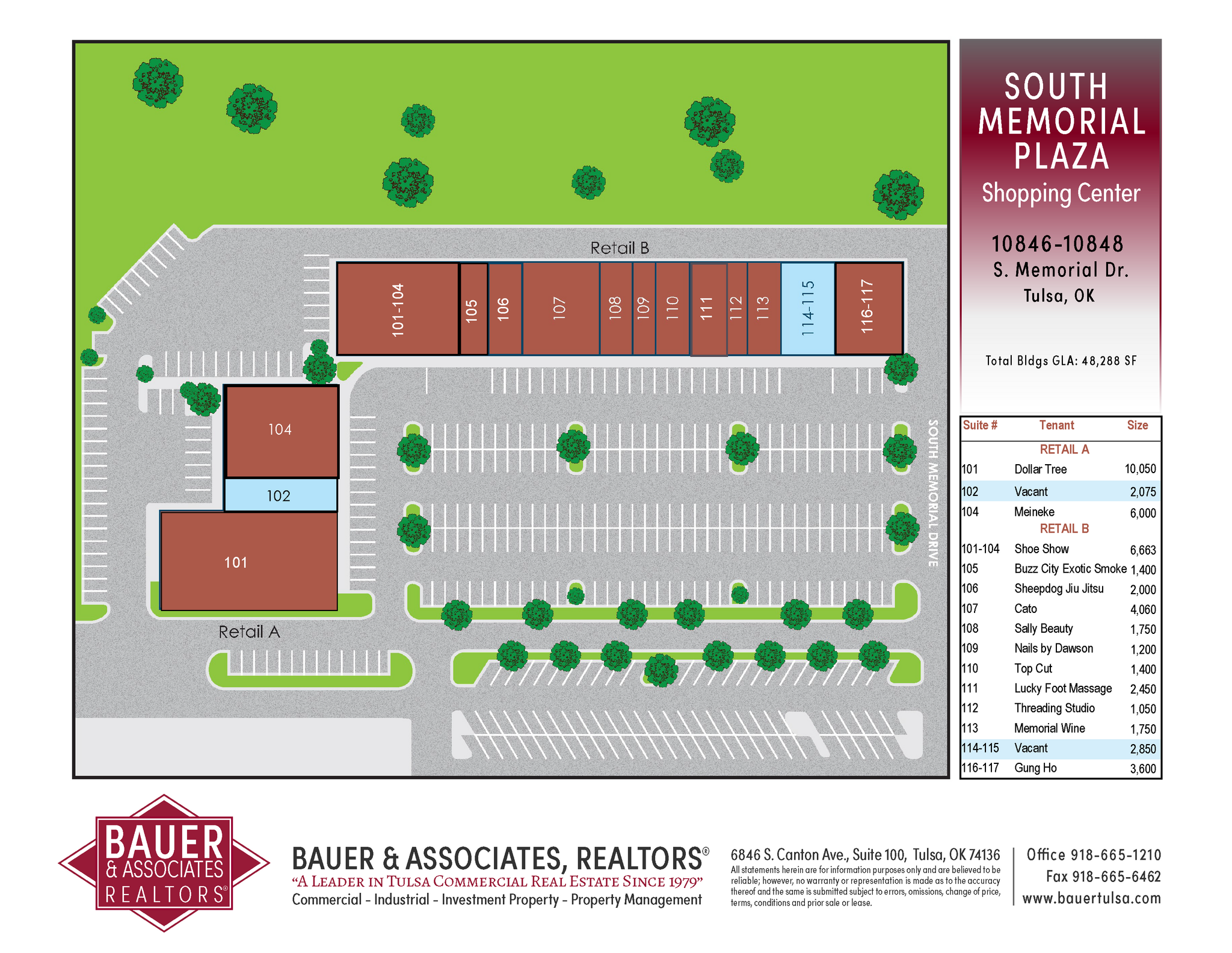 10848 S Memorial Dr, Tulsa, OK à louer Plan de site- Image 1 de 1