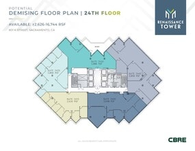 801 K St, Sacramento, CA à louer Plan d’étage- Image 2 de 2