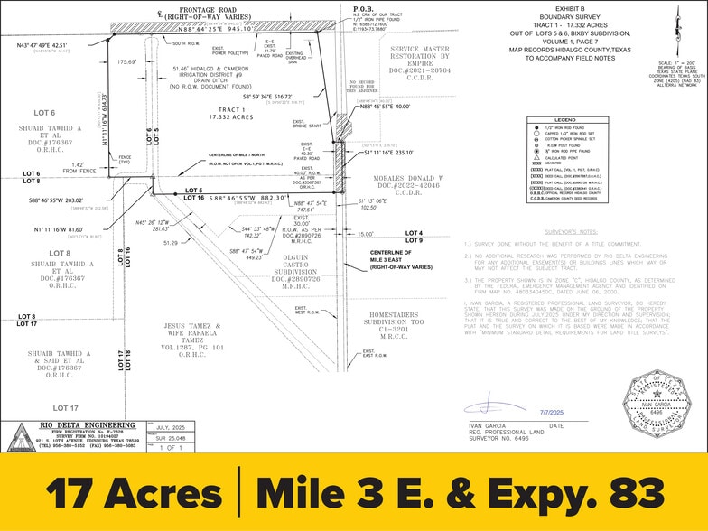 Mile 3 E. & Expressway 83 Expy, Mercedes, TX à vendre - Aérien - Image 3 de 3