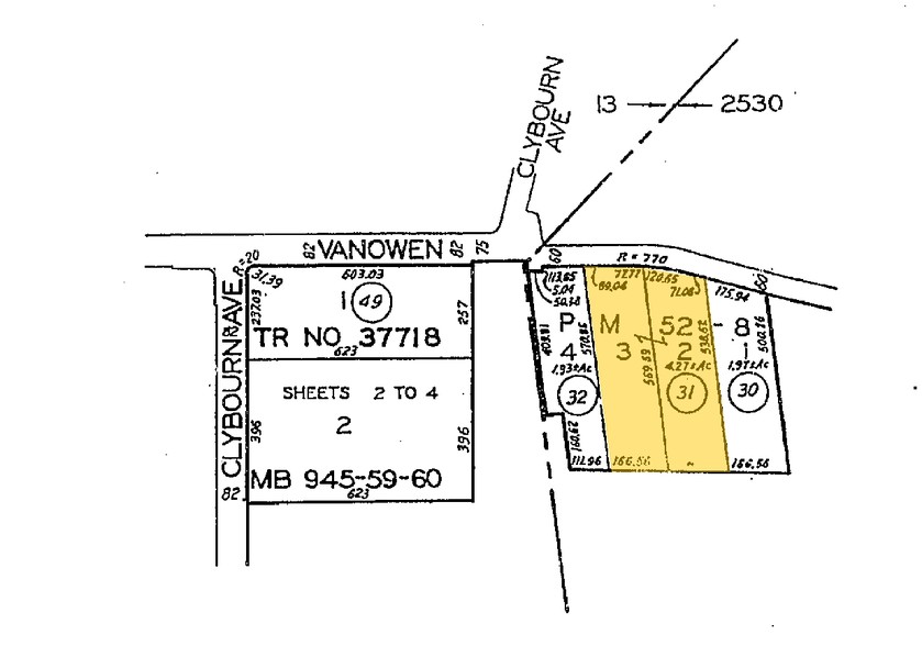 4510 W Vanowen St, Burbank, CA à vendre - Plan cadastral - Image 2 de 5