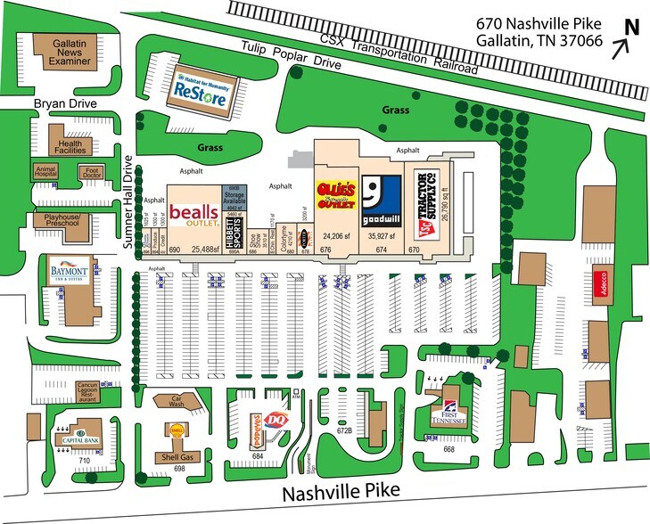 670 Nashville Pike, Gallatin, TN à louer - Plan de site - Image 2 de 14