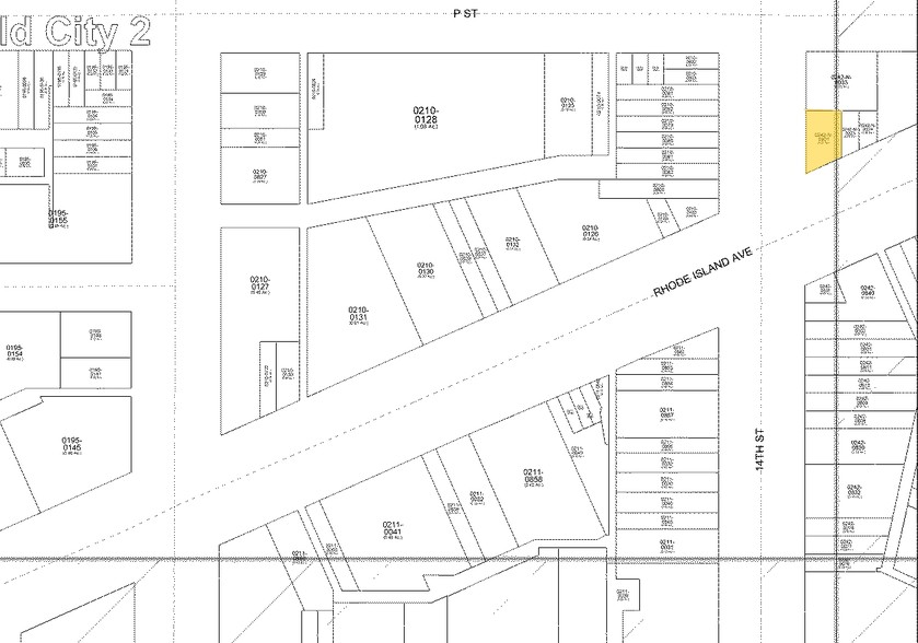 1401-1407 14th St NW, Washington, DC à louer - Plan cadastral - Image 2 de 2