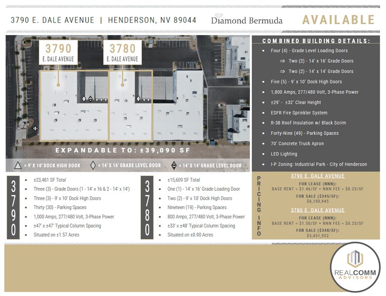 3790 E Dale Ave, Henderson, NV à louer - Photo du bâtiment - Image 2 de 9