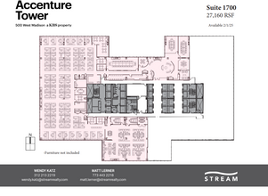 500 W Madison St, Chicago, IL à louer Plan d  tage- Image 1 de 1