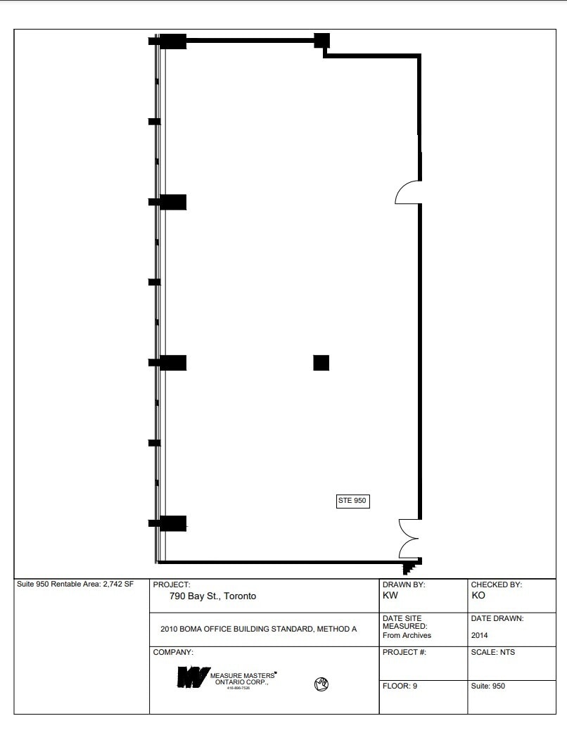 790 Bay St, Toronto, ON for lease Floor Plan- Image 1 of 1