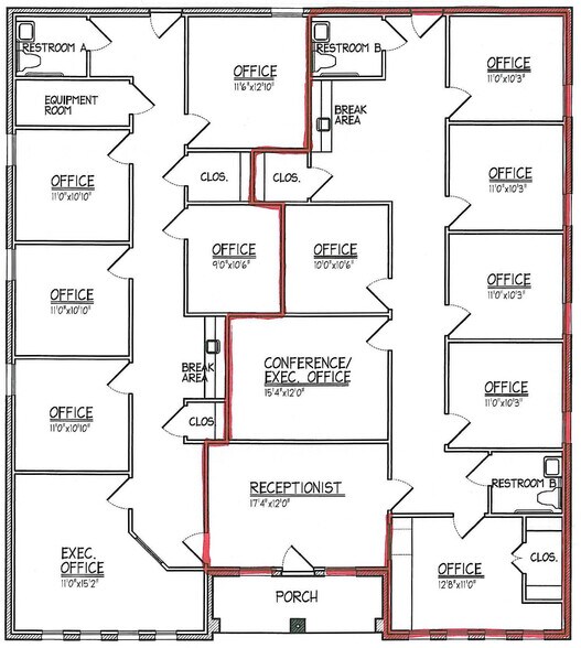 2217 Martin Dr, Bedford, TX à louer - Plan d’étage - Image 3 de 9