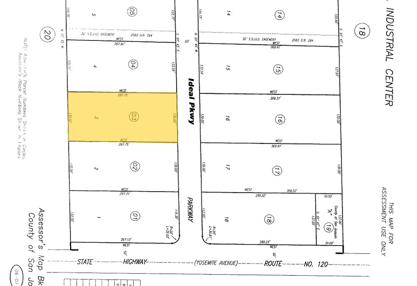 17881 S Ideal Pky, Manteca, CA for lease - Plat Map - Image 3 of 8