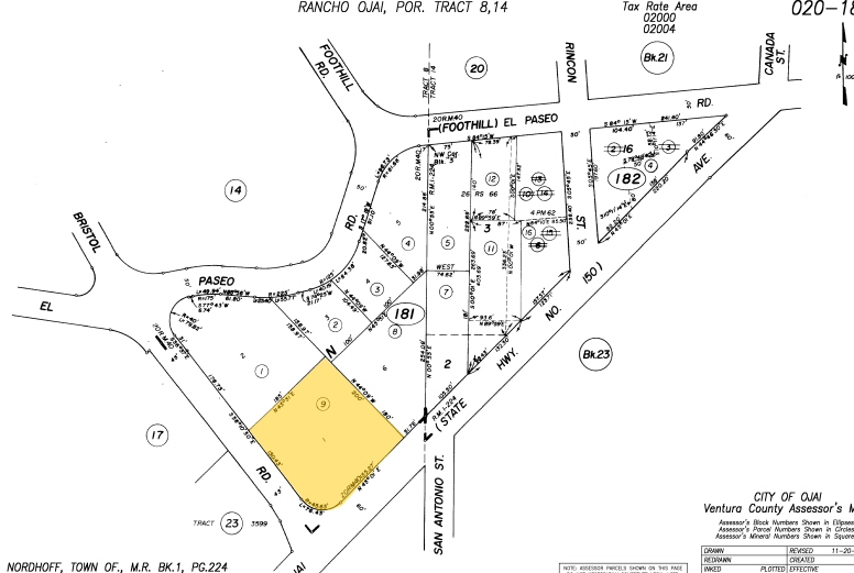 530 W Ojai Ave, Ojai, CA à louer - Plan cadastral - Image 2 de 2