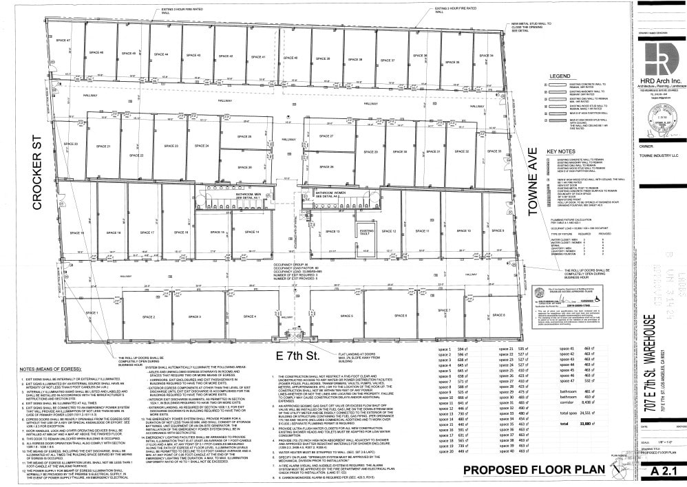 707 E 7th St, Los Angeles, CA for lease Floor Plan- Image 1 of 1
