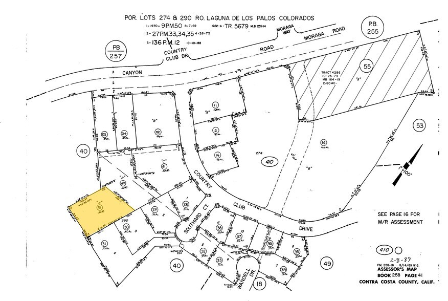 1042 Country Club Dr, Moraga, CA à louer - Plan cadastral - Image 2 de 3