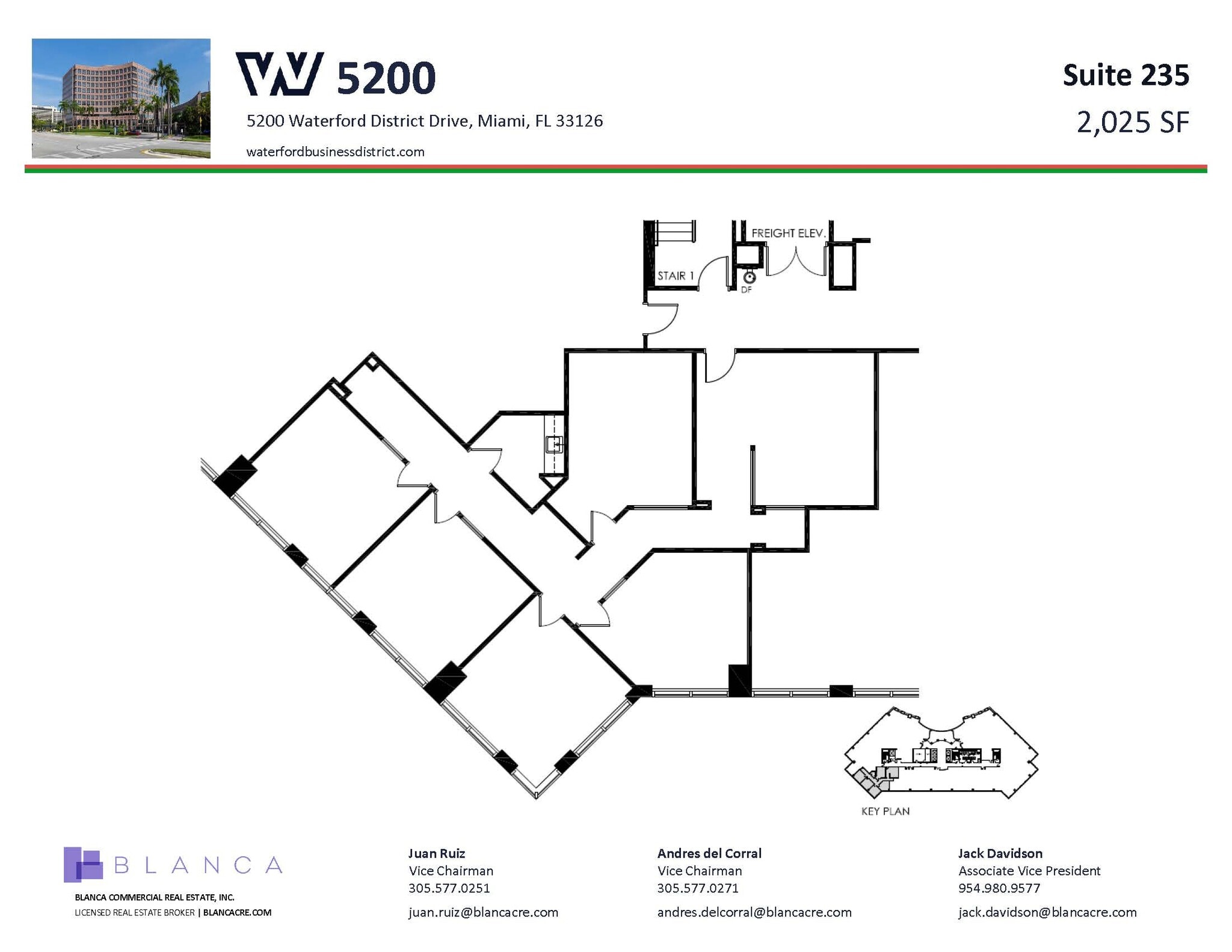 5200 Waterford District Dr, Miami, FL for lease Typical Floor Plan- Image 1 of 1