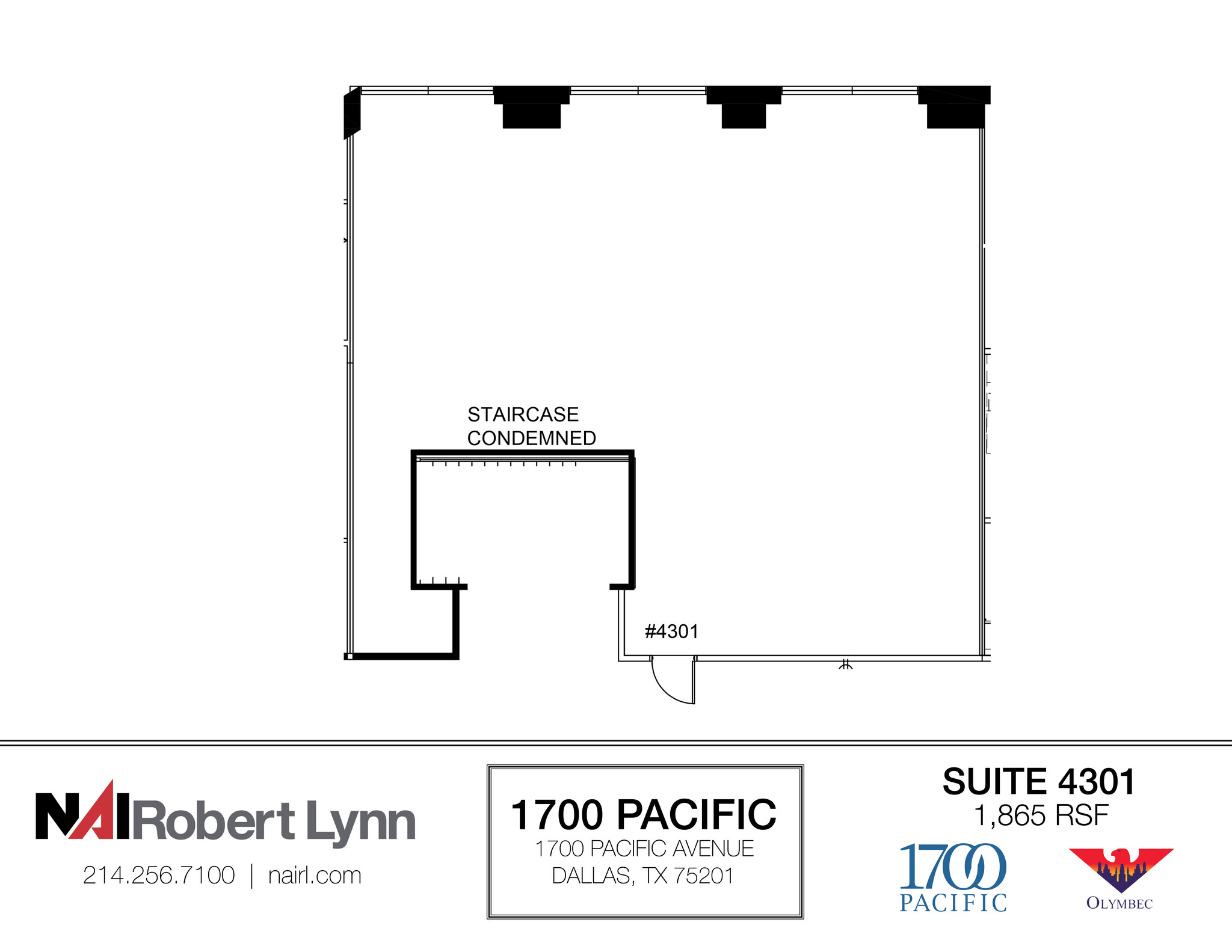 1700 Pacific Ave, Dallas, TX à louer Plan d  tage- Image 1 de 1