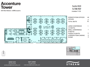 500 W Madison St, Chicago, IL à louer Plan d  tage- Image 1 de 1