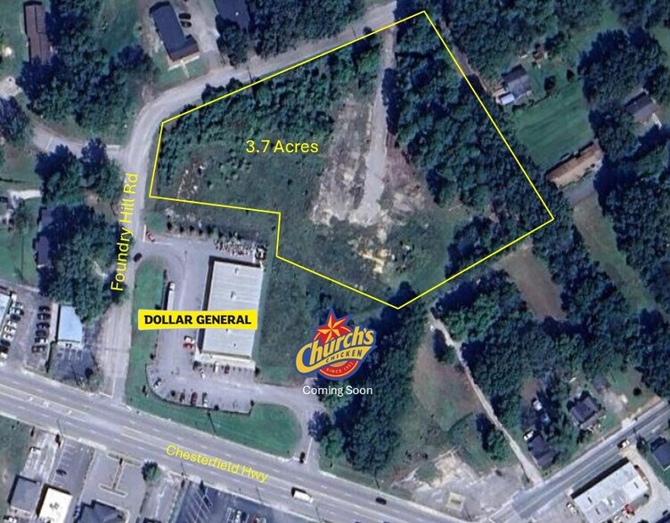 114 Chesterfield Hwy, Cheraw, SC à vendre - Aérien - Image 1 de 3