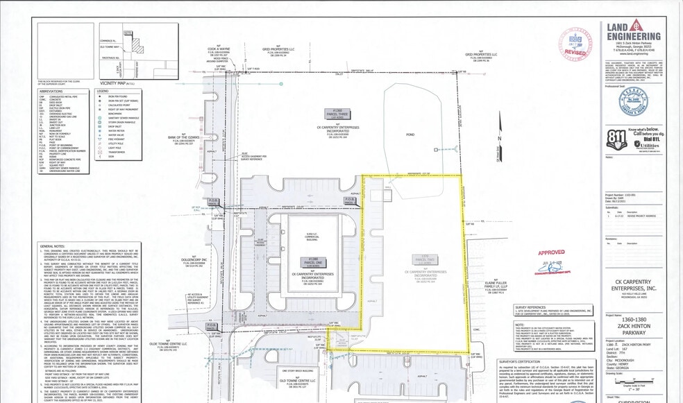 1370 S Zack Hinton Pky, McDonough, GA à vendre - Plan de site - Image 2 de 2
