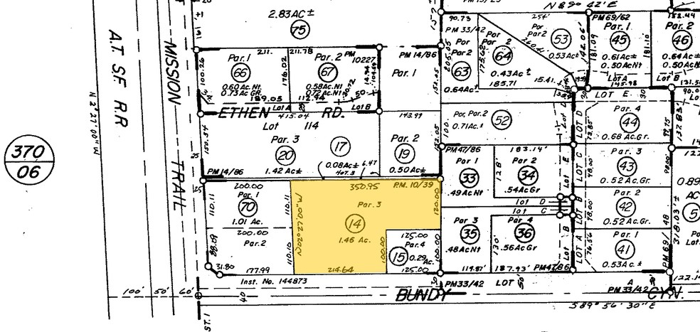 Bundy Canyon Rd, Wildomar, CA à vendre - Plan cadastral - Image 1 de 1