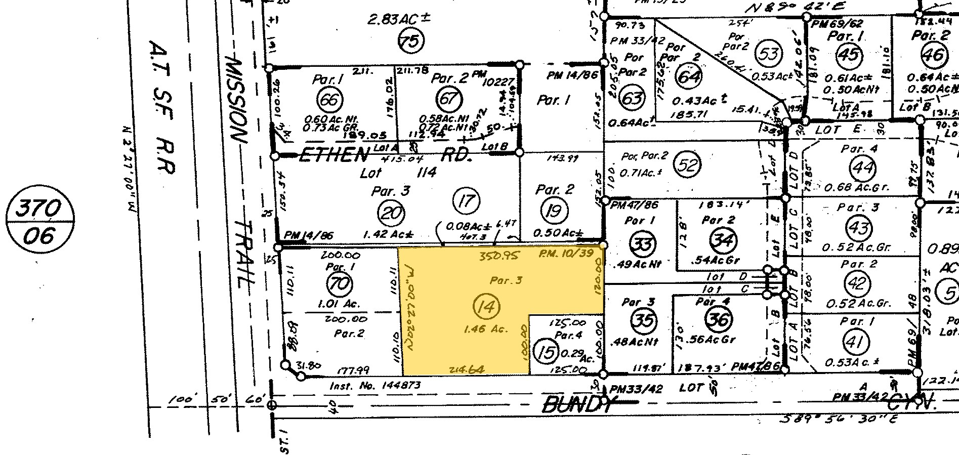 Bundy Canyon Rd, Wildomar, CA à vendre Plan cadastral- Image 1 de 1